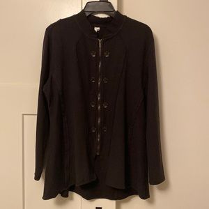 Lulu B off-black/dk gray fall coat